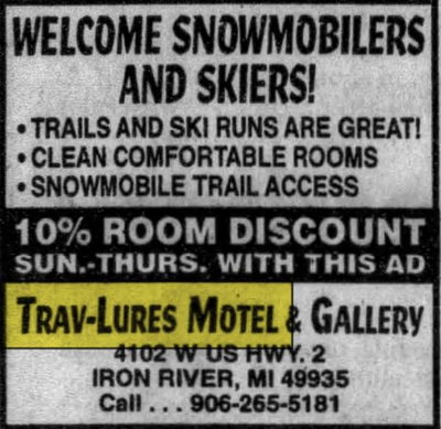 Trav-Lures Motel - Jan 1997 Ad (newer photo)
